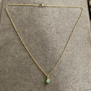 hand made gold & aquamarine necklace